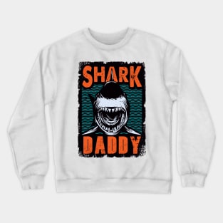 Daddy Shark Retro Vintage Crewneck Sweatshirt